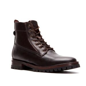 FRYE Dark Brown Leather Lace-Up Boots *NEW-NEVER WORN*